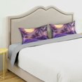 thumbnail image 3 of Yayeee Pillowcase Queen Size Set of 2 Satin Wrinkle Resistant Pillow Case, Night Purple Road, 3 of 7