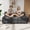 Gray, variant on SOBREMESA 3-in-1 Convertible Sofa Bed – 59.1" Folding Loveseat Sleeper with Pillows, Velvet Floor Mattress Couch, Portable Fold Out Lounge for Living Room Bedroom, Green