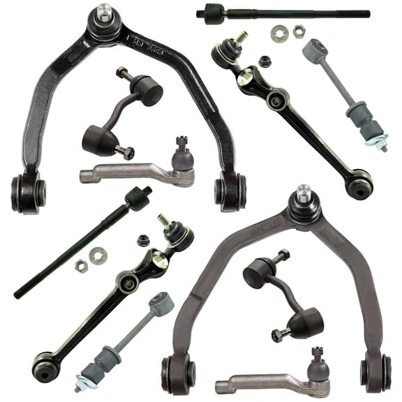 12 Pc Kit Front Upper & Lower Control Arms, Inner Outer Tie Rod Ends, Front & Rear Sway Bar Links Fits select: 1993-1997 FORD THUNDERBIRD LX, 1997 MERCURY COUGAR XR7/30TH ANNIVERSARY