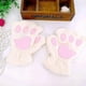 thumbnail image 4 of Womens Bear Plush Cat Paw Claw Glove White Soft Winter Fingerless Mitten Gloves White, 4 of 4