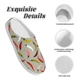 thumbnail image 5 of Lsque Colorful Chili Pattern Womens Comfort Cotton on Scuff With Memory Foam and Anti-skid Sole Slipper-35/36, 5 of 7