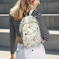 thumbnail image 7 of Balery Wildflower Watercolor Vintage Canvas Backpack for Men and Women - Large Capacity, Durable Travel Laptop Bag for School, Work, Hiking, and Outdoor Activities, 7 of 7