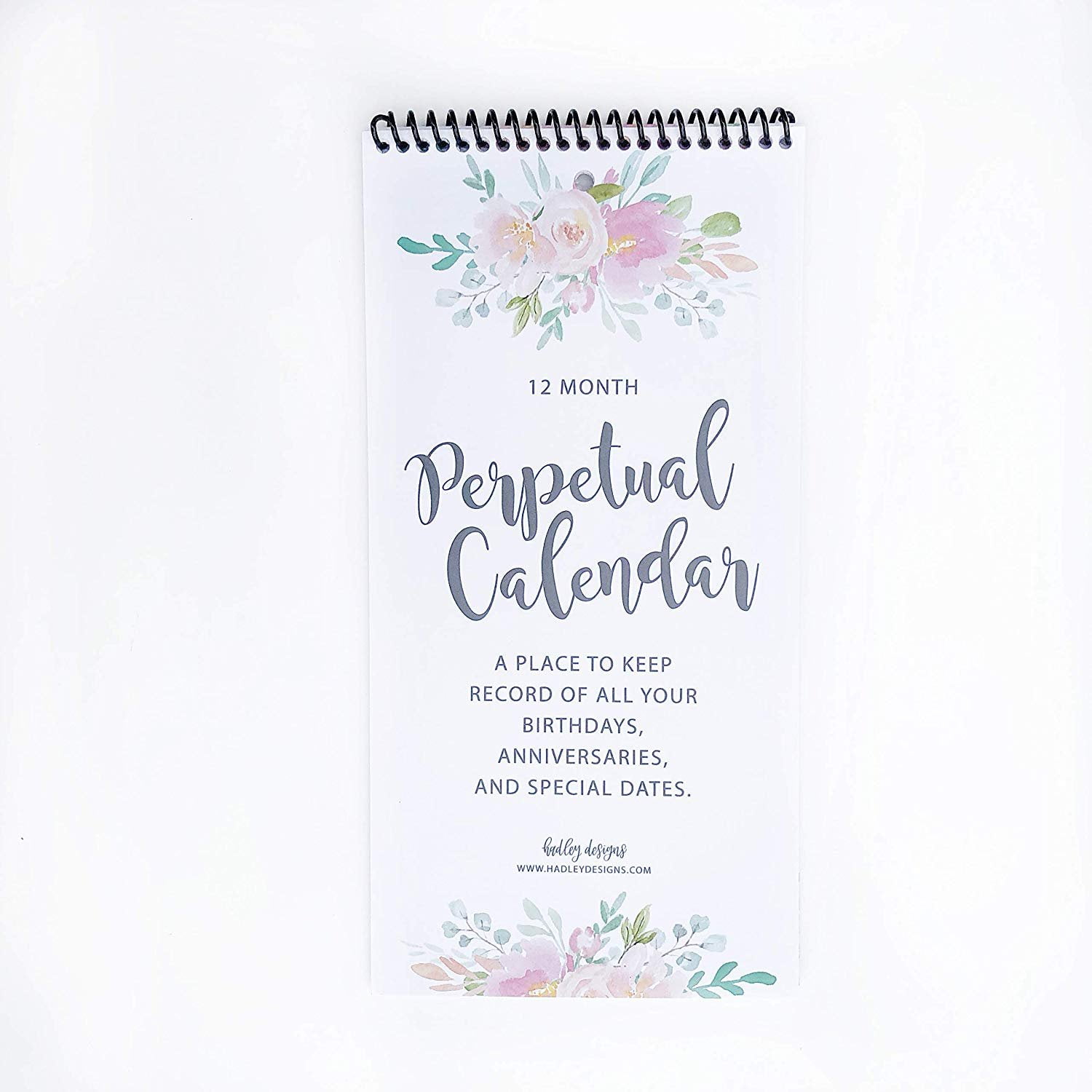 Floral Perpetual Birthday, Anniversary, Special Event Reminder Calendar