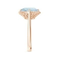 thumbnail image 3 of Angara Natural 2.7 Ct. Aquamarine with Diamond Halo Ring in 14K Rose Gold for Women (Ring Size: 12), 3 of 9