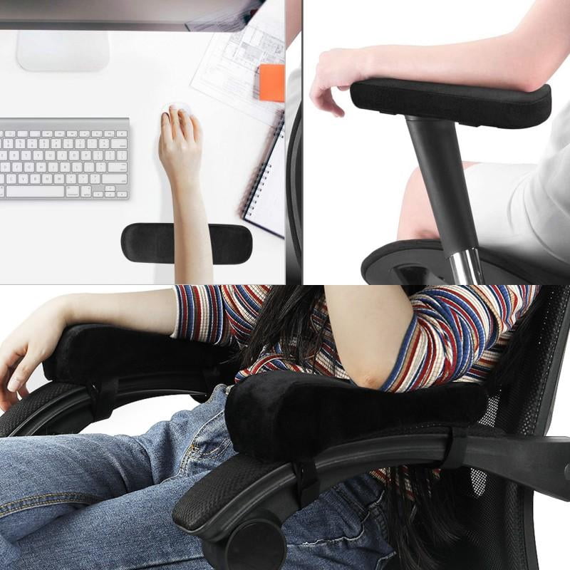 FENXIXIONE Memory Foam Armrest Covers - Comfy Pads For Gaming & Office Chairs, 2 Pack, Removable & Washable