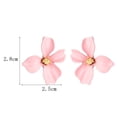 thumbnail image 6 of Ziurtnc 1 Pair Women Stud Earrings Flower Shape Petal Smooth Polish Ear Decoration Jewelry Lady Dating Party Commute Ear Studs, 6 of 8