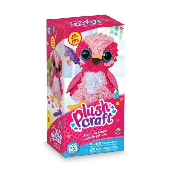 ORB™ Toys PlushCraft™ 3D DIY Plush Toy Crafting Kit - Flamingo - Perfect Craft and Gift for Boys and Girls!