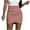 Pink, variant on HAiming Women's Mini Suede Wrap Skirts Spring Trendy Ruched High Waist Bodycon Zipper Back Short Skirts 2025