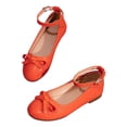 thumbnail image 5 of newwalpole Toddler Girls Dress Shoes Mary Janes Ballerina Flats for Girls Shoes Toddler Orange for Size 1.5, 5 of 7