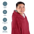 thumbnail image 3 of Bare Home Plush Sherpa Wearable Blanket - Fluffy & Soft - Lightweight - Adult, Red, 3 of 7