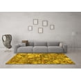 thumbnail image 3 of Ahgly Company Machine Washable Indoor Rectangle Abstract Yellow Modern Area Rugs, 6' x 9', 3 of 4