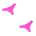 thumbnail image 3 of Minnieouse Bragas de tiro bajo Ropa interior de mujer Tanga Diseño de encaje Lavable Accesorio para citas Mano de obra fina Hollow-out Rose Red Rosa roja SG 2Conjunto, 3 of 6