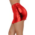 thumbnail image 3 of zdhoor Jupe Mini Moulante en Cuir Verni PVC Extensible pour Femmes Robe Crayon Serrée Rouge Taille Unique, 3 of 6