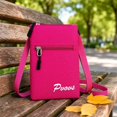 thumbnail image 5 of Clossjun Men Women Crossbody Bag Lightweight Fabric Phone Purse with 2 Zipper Mini Handbag Adjustable Belt Casual Packs For Work Out Back To School Saffron, 5 of 5