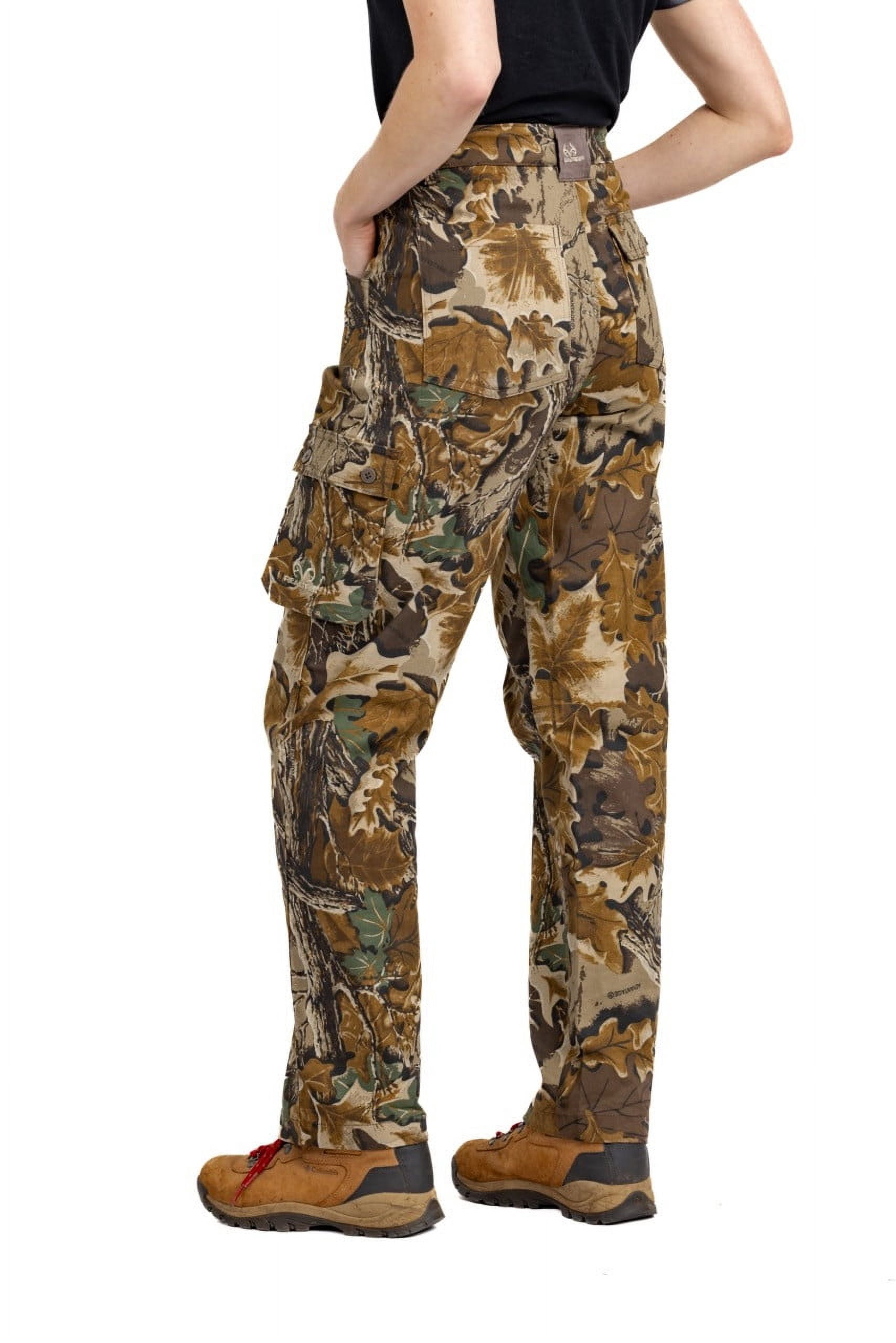 Realtree Women's Classic Camo 6-Pocket Cargo Hunting Pants | Durable, Lightweight Outdoor Apparel  | Size XS-3X