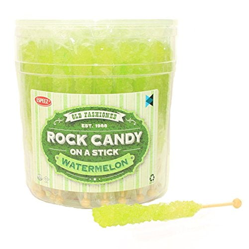 Extra Large Rock Candy Sticks 48 Watermelon Lollipop Light Green
