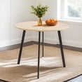 thumbnail image 2 of UBesGoo Simplistic Round Dining Table for 2/4, 35.4" Modern Kitchen Table Dinette Table for Dining Room, Light Oak, 2 of 6