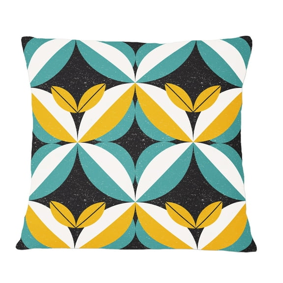 Designart Retro Abstract Design VII' Mid-Century Modern Throw Pillow - 12x20