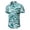 Green, variant on ALLLIST Mens Shirts Collared Big And Tall Casual Short Sleeve Button Down Shirts Striped Black Clothing for Men