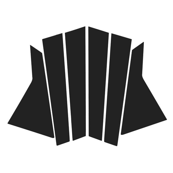 6 Pcs Door Pillar Window Trim for HYUNDAI for Genesis G80 2015-2022 Black Front Rear Left Right Anti Scratch Sticker Pillar Posts Cover