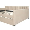 thumbnail image 6 of DEALTOPS Full Size Upholstered Daybed with 2 Drawers for Bedroom Living Room Daybed Frame No Box Springs Need - Beige, 6 of 8