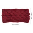 thumbnail image 4 of Bandeaux Automne Coupe-Vent Tête Élastique Multicolore Réglable Confortable à Porter; Bons Accessoires pour Cheveux Larges pour Filles Rouge Vin, 4 of 6