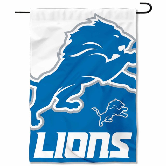 Bandera de jardín de doble cara con logotipo grande de WinCraft Detroit Lions