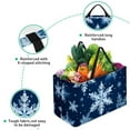 thumbnail image 3 of Snowflake Large Foldable Oxford Cloth Grocery Baskets - Multipurpose Storage Basket and Decorative Box, 3 of 7