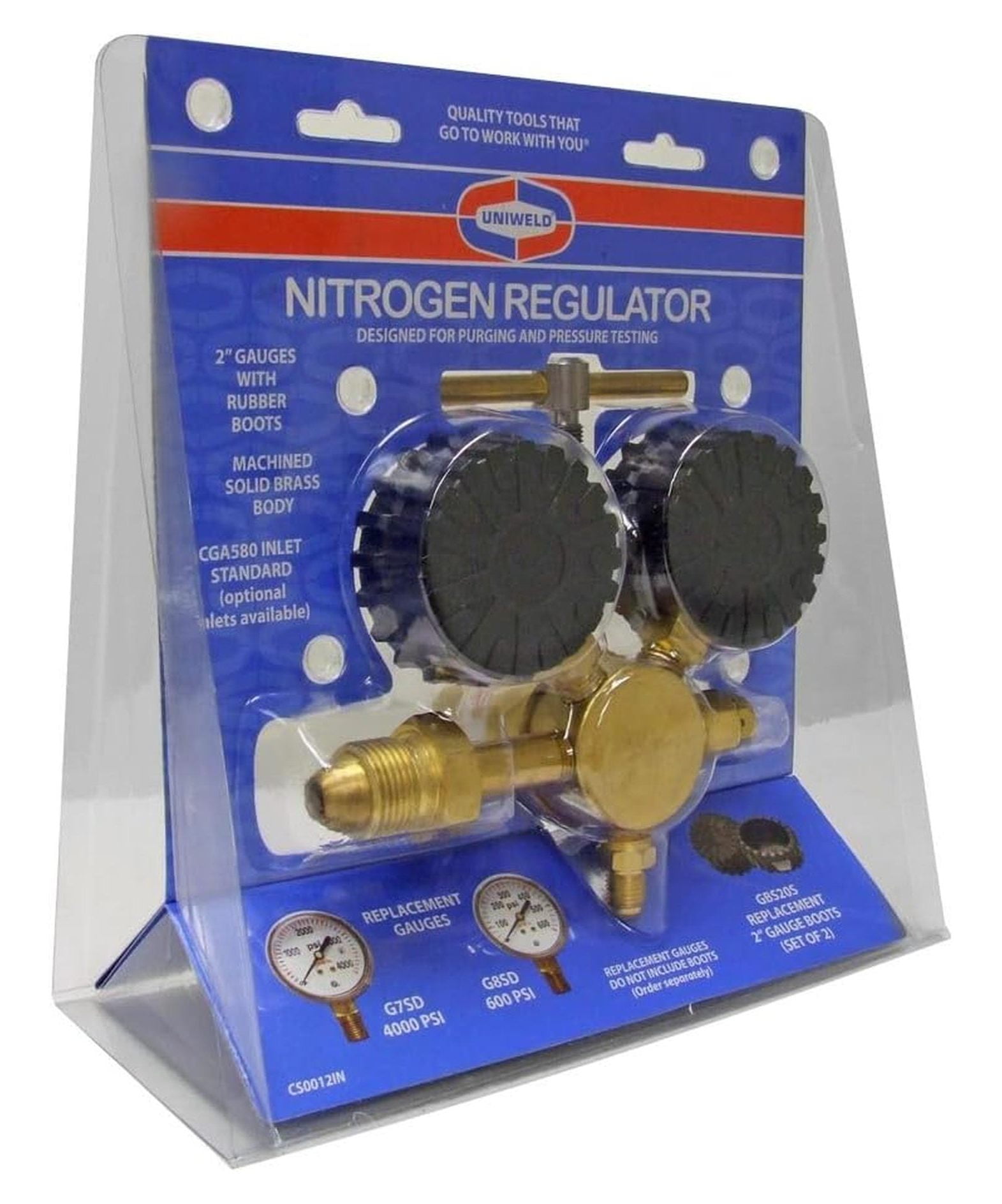 RHP400 Nitrogen Regulator with 0-400 PSI Delivery Pressure, CGA580 Inlet Connection and 1/4-Inch Male Flare Outlet Connection