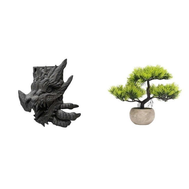 Figura de mesa,Estantería sujetalibros Estatua Sujetalibros,Sujetalibros decorativos para libros pesados. Decoración para el hogar.,Árbol bonsái artificial,Bonsái artificial para