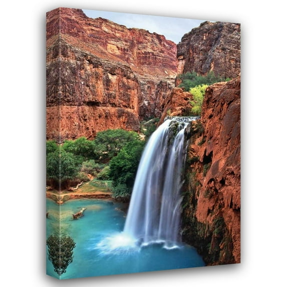 Larry Malvin 17x24 Gallery Wrapped Canvas Wall Art Titled - Havasu Falls I
