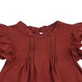 thumbnail image 3 of Robes de Princesse Unies pour Tout-Petites Filles, Douces, à Volants, Col Ras du Cou, Sans Manches, Robe d'Été, Vêtements Décontractés, 3 of 6