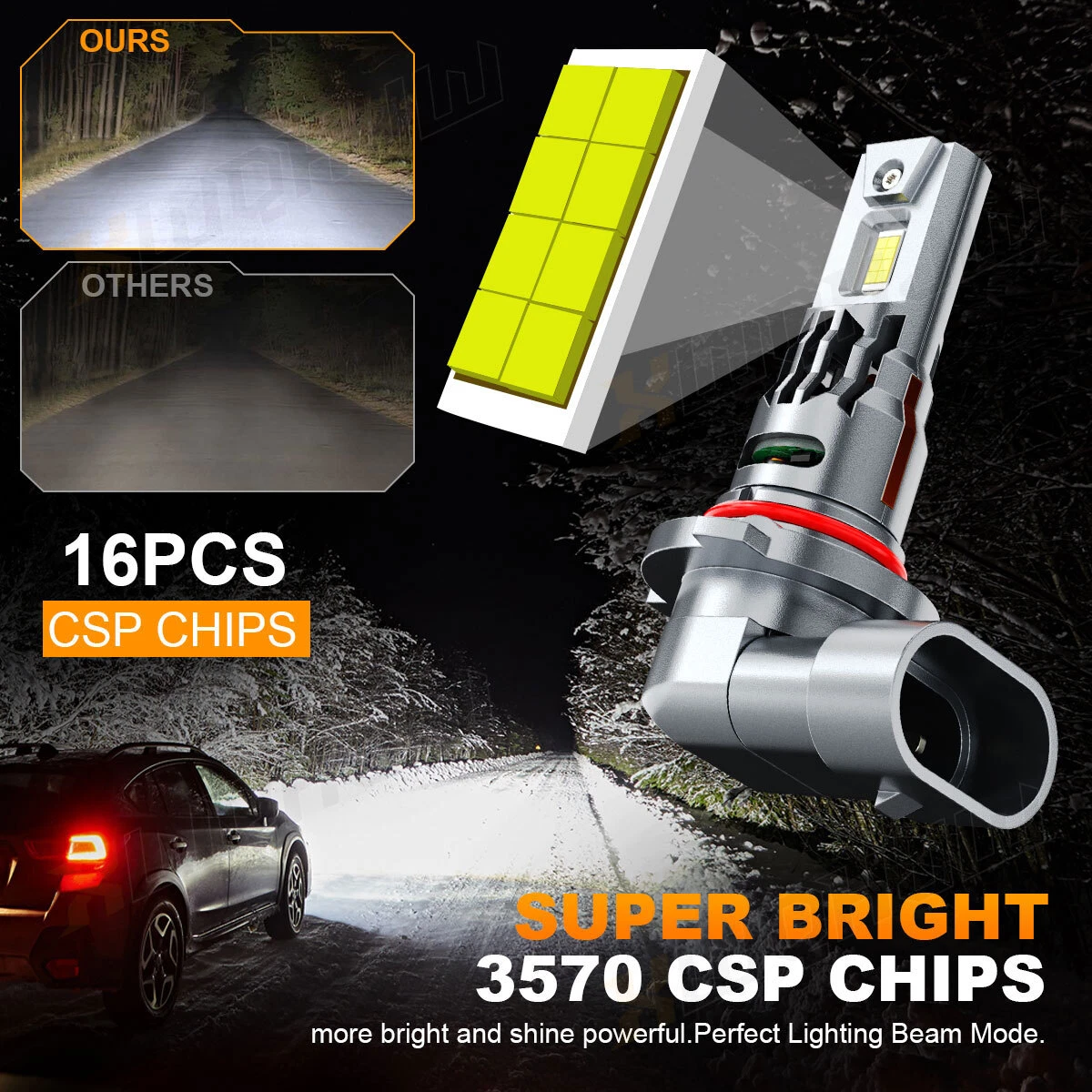 9005 HB3 LED Headlight Super Bright Bulbs Kit White 6000K 10000LM High/Low Beam