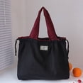 thumbnail image 4 of Waterproof Eco-Friendly Drawstring Reusable Shopping Bag Travel Grocery Bag Shoulder Bag Supermarket Shopping Bag GRAY, 4 of 8