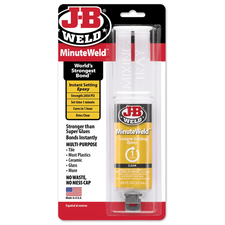 J-B Weld 50101 MinuteWeld Epoxy Syringe - 25 ml Clear