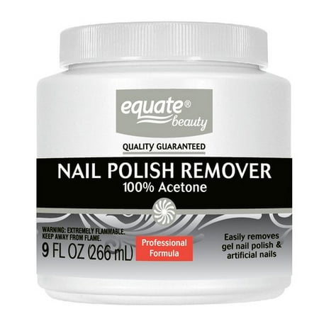 Equate Beauty 100% Acetone Nail Polish Remover, 9 fl oz