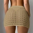 thumbnail image 6 of Yokua Cover Up Skirt for Women Elastic Waist Hollowed Crocheted Swimsuit Wrap Skirt, 6 of 17