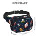 thumbnail image 4 of Balery Spaceships and Stars Mochila Cinturón para Mujeres y Hombres, Bolsa de Cintura Impermeable de Doble Capa con Correa, 4 of 9