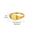 thumbnail image 2 of PAURO Initial Heart Rings for Women Name Letter Alphabet Gold Plated Stainless Steel Dainty Personalized Jewelry Letter Z Size 7, 2 of 4