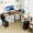 Rust-with bag, variant on EDX L Shaped Computer Corner Desk, Gaming Table 50 inch PC Writing Study Desk for Home Office Dorm Small Space, White