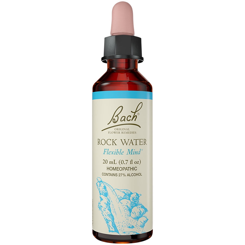 Bach Original Flower Remedies, Rock Water for A Flexible Mind, 20mL Dropper