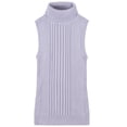 thumbnail image 6 of Socal Look Women's Sleeveless Turtleneck Sweater Top in Stretchable Viscose Blend Lavender Fog, XS, 6 of 6