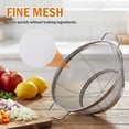 thumbnail image 7 of FENGGHAO Stainless Steel Colander Small Mesh Strainer with Handles and Resting Base Fast Draining Kitchen Colander Dishwasher Safe, 7 of 7