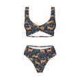 thumbnail image 4 of Rocae Reindeer for Bikini Set for Women Two Piece Sexy High Swimsuits Split Crossover Bikini Small, 4 of 9