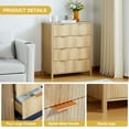 thumbnail image 3 of YOCWO Fluted 4 Drawer Dressers for Bedroom, 30" Wide Modern Chest of Drawer with 4 Big Drawers, Natural, 3 of 8