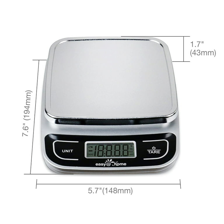 Easy@Home Digital Kitchen Scale Food Scale with High Precision to 0.04oz  and 11 lbs Capacity, Digital Multifunction Measuring Scale, EKS-202