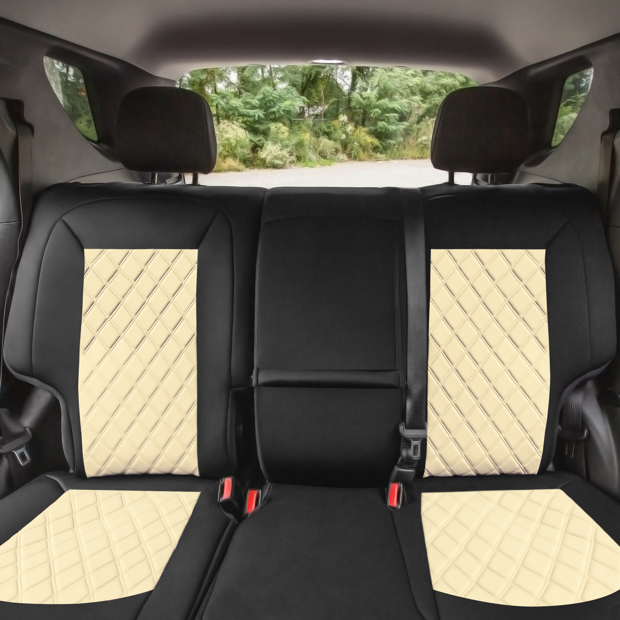 TLH Custom Fit Seat Covers for 2018-2021 Chevy Equinox Neoprene Rear Set  Covers Waterproof Beige Color