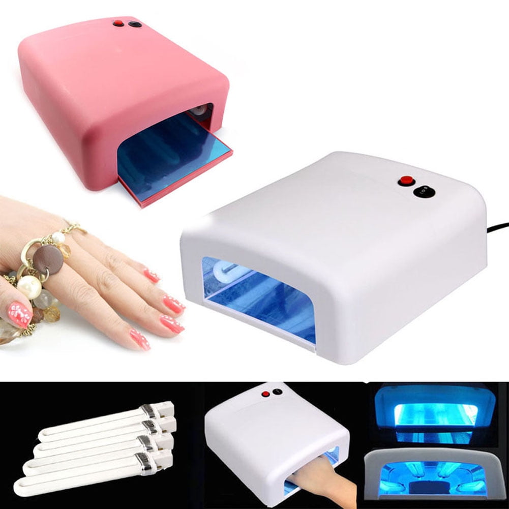 Pro Nail Polish Dryer Lamp 36W LED UV Gel Acrylic Curing Light Spa Kit With 4 Tubes