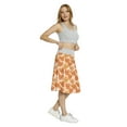 thumbnail image 4 of Women's Floral Iris Flower Petals Blooming A-line Printed Skirt Casual Wear, XL, Earth Yellow Orange, by Ambesonne, 4 of 6