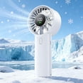 thumbnail image 4 of Transparent USB Rechargeable Handheld Fan with 7-Color LED Lights, Quiet High-Wind Portable Outdoor Cooling Fan, ABS+PC, 2000 mAh, 4 of 7